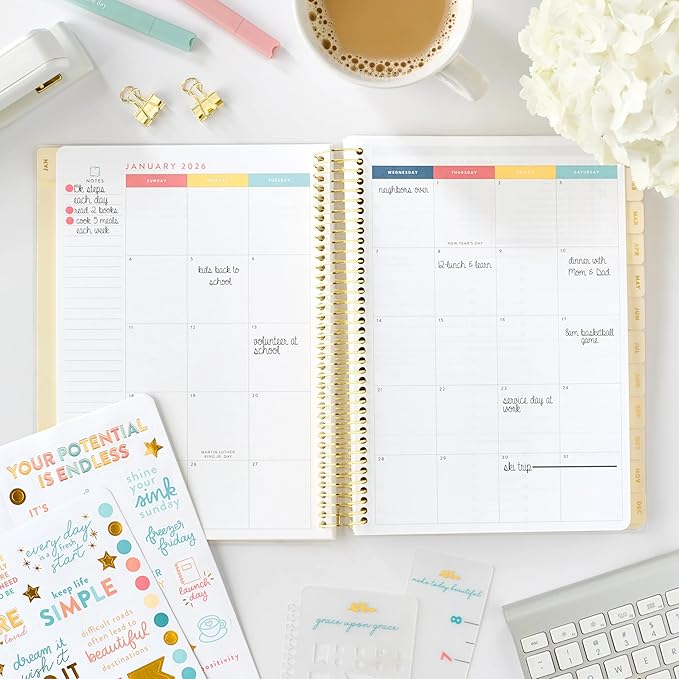 PPP Home Planner 2026 | 12-Month Weekly Calendar (Sunday Start) | Monthly Review & Seasonal Checklists | Budgeting & Savings Worksheets | Daily Bible Reading Plan | Checklists for Routines and Goals
