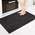 PURRUGS Machine Washable Kitchen Rug 24" x 35.5", Non-Slip/Skid Kitchen Runner Rugs & Floor Mats, Super Absorbent Soft Standing Mats for Kitchen, Sink & Laundry, Charcoal