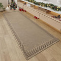 RESARE Waffle Bathroom Runner Rugs, Super Absorbent Bath Mat Non Slip Washable Quick Dry, Upgraded Ultra Soft Boho Bath Rugs with Tassels for Hallway Bedroom Laundry Room, 2'x6'(24"x72"), Brown