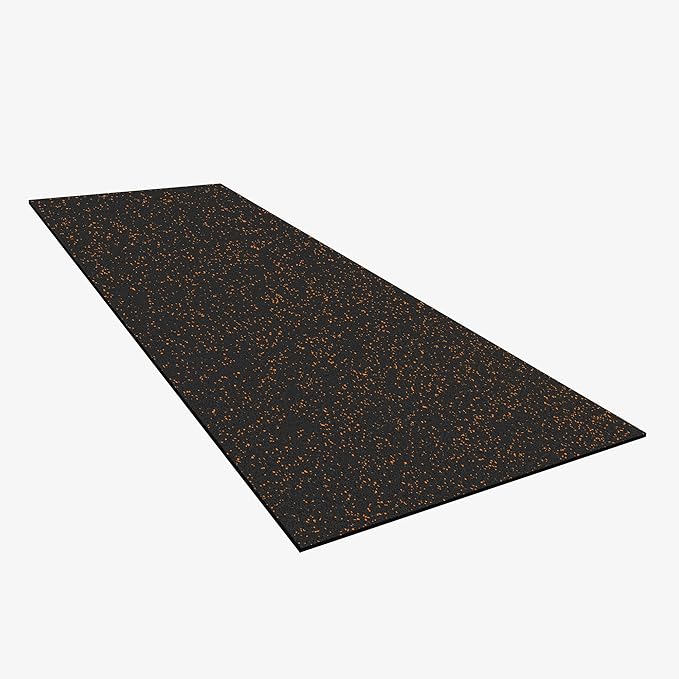 IncStores 3/8 Inch Thick Heavy Duty Rubber Flooring Roll | Flexible Recycled Rubber Roll Flooring for a Stronger and Safer Basement, Home Gym, Shed, or Trailer | 4ft x 10ft