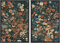 MUDECOR Framed Canvas Print Wall Art Vintage Floral Botanical Colorful Wildflowers Illustrations Modern Art Decorative Bohemian Colorful for Living Room, Bedroom, Office - 24"x36"x2 Black