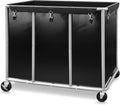 STORAGE MANIAC Commercial Laundry Cart with Wheels 420L Sturdy Steel Frame Heavy Duty Rolling Laundry Hamper on Wheels Big Laundry Basket with Removable Waterproof Liner Bag, 400 lbs Load, Black