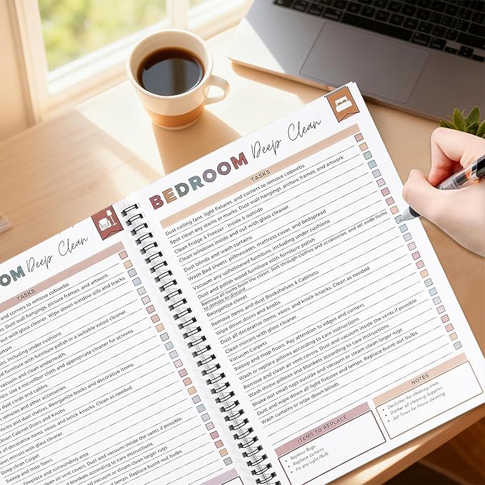 Adhd Cleaning Planner, Customizable Daily, Weekly, Monthly Home Cleaning Checklist for ADHD & Household Chore Management | Editable Organizer for Stress-Free Cleaning Routines