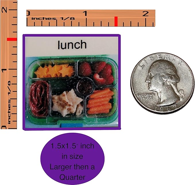 Smile4Autism Small 1.5"x1.5" Loose Visual Picture Cards, Receptive and Expressive Language, Speech Articulation Therapy, ASD, ADD, ADHD, Apraxia, & Stroke Patients. (Real Photos 162 Pcs., Plastic)