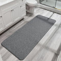 Bath Mat,Ultra Thin Bathroom Runner Rugs,Large Bath Mats for Bathroom,Quick Dry,Non-Slip,Machine Washable,Low Pile,Bath Rug,Shower Outside,Sink,Home Decor Accessories.Dark Grey,2'x5'（24x60inch）