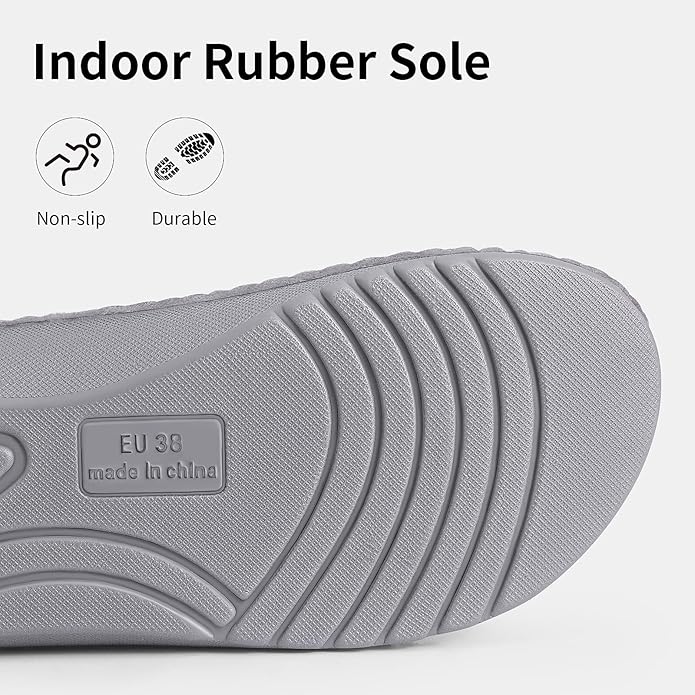 Litfun Orthopedic House Slippers for Women Adjustable Arch Support Indoor Slippers Open Toe Corduroy Bedroom Shoes
