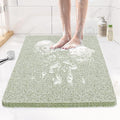 Joyhalo Shower Mat Bathtub Mat Non Slip, Bathmats Non Slip, Quick Drying Foot Scrubber Loofah Mats for Shower, Tub, Bathroom, Home, 32x24inch, Mint Green