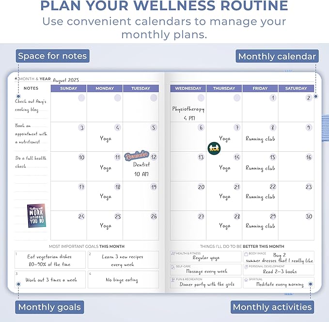 Clever Fox Fitness & Food Journal Pocket – Nutrition & Workout Planner for Women & Men – Diet & Gym Exercise Log Book with Calendars, Diet & Training Trackers – Lasts 3 Months, 4.3x5.5” (Periwinkle)