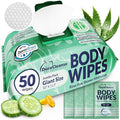 Body Wipes for Women - Sensitive Skin (Gentle Clean) - 1 Pack (54 Wipes), Extra Moist No-Rinse Bathing Wipes, Waterless Shower Alternative for Travel, Gym & Women's Hygiene