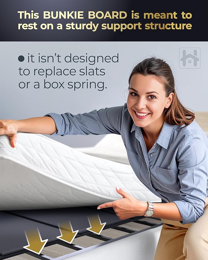 Premium 10mm Twin XL Size Bunkie Board (38" x 79") – Slim Low-Profile Mattress Support – Quiet, Moisture-Resistant, Lightweight Bed Board for Platform & Slatted Frames