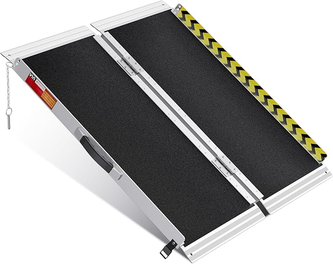 VNN Portable Wheelchair Ramp 3FT, Non-Slip Aluminum Ramps for Wheelchairs for Home, Handicap Wheelchair Ramps for Home Steps, Aluminum Loading Dock Plates, Doorways, Curbs, Stairs
