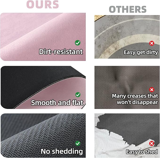 Pink Bath Mat, Bathroom Rugs Non Slip Washable Thin Absorbent Quick Dry Bath Mat Fits Under Door Bathroom Floor Mat Perfect for Bath, Shower, or Sink 17"x59" Pink