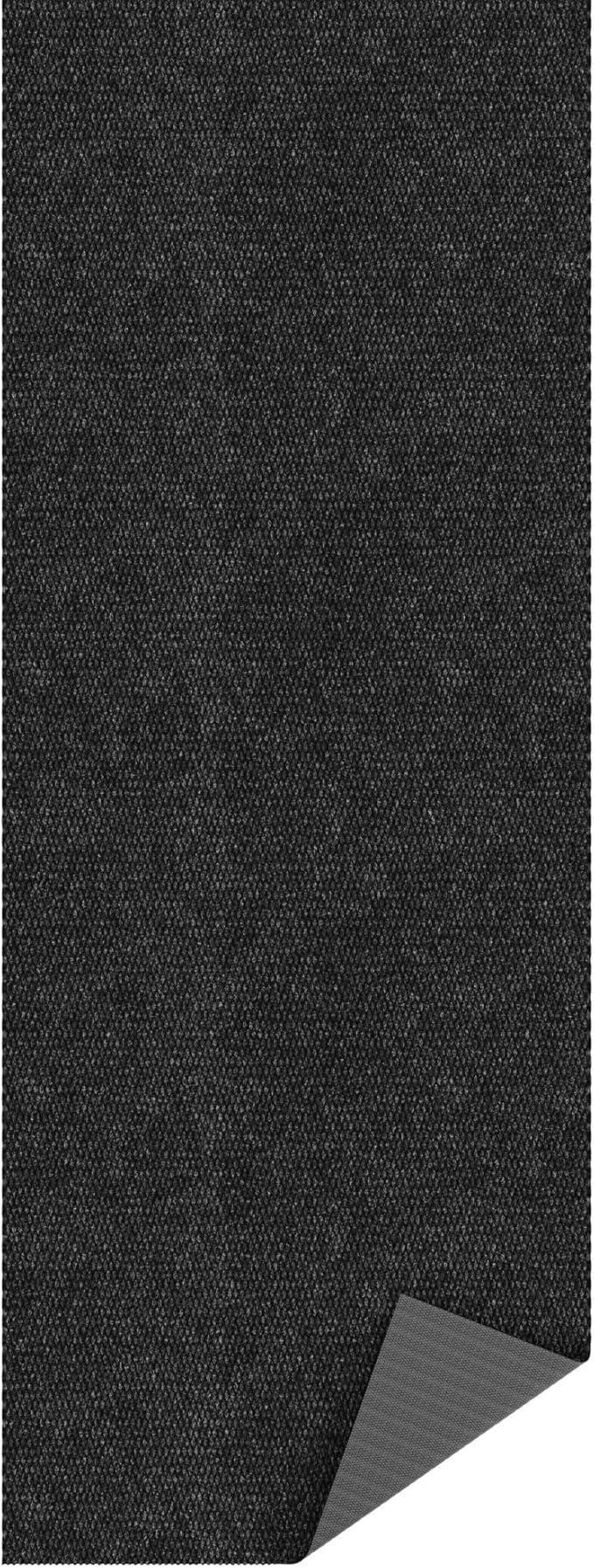 Ottomanson Commercial Scrape Rib Entry Mat – Heavy Duty Ribbed Floor Mat for High Traffic – Non Slip Rubber Back, Waterproof – Indoor Outdoor Use for Offices, Schools, Lobbies, 2'7" x 41', Black