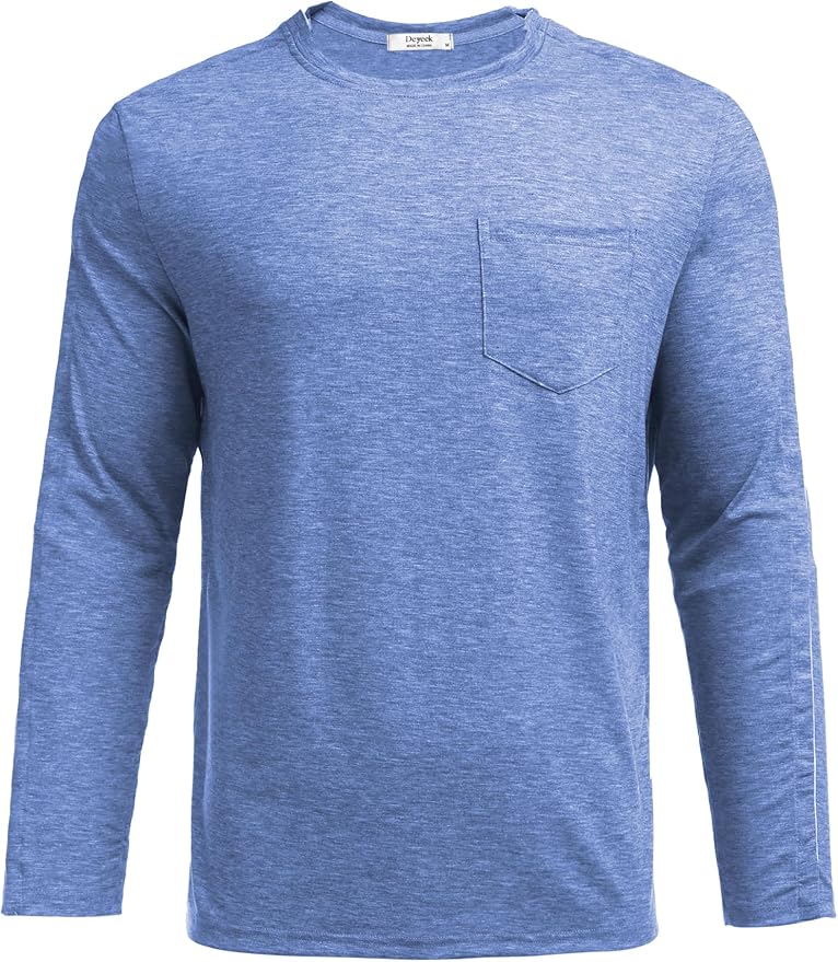 Deyeek Men's Post Shoulder Surgery Recovery Shirts Full Tear Away Long Sleeve Snap Chemo Port Access Shirt