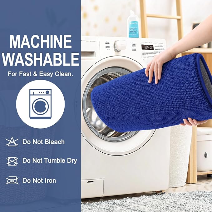 OLANLY Thick Memory Foam Bath Mat Rug 44x24, Extra Soft Absorbent Bathroom Rug, Quick Dry Bath Mats, Non-Slip, Machine Washable Carpet for Bathroom, Tub and Shower, Home Decor Accessories, Royal Blue