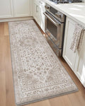 Color&Geometry Kitchen Floor Mats Anti Fatigue, Cushioned Boho Rugs,Waterproof Non Slip Kitchen Runner for Sink, Standing Mats for Office,24"x59",Beige