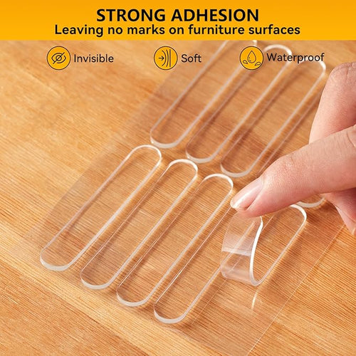 10pcs,Wall Bumpers,Door Stoppers,Furniture Bumper,Silencing pad,Anti collision pad,Using for Refrigerator door,Entrance doors,Cabinet doors,Toilet covers,Table corners(M, 6.3*1cm(2.48*0.39in)