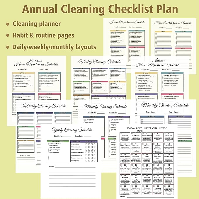 Adhd Cleaning Planner,Household Cleaning Planner, Daily, Weekly And Monthly House Cleaning Schedule And Checklist, Kitchen Bathroom Bedroom Specific Cleaning Schedules for Adults (pink)