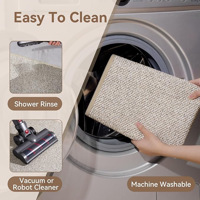 16"x24" Absorbent Quick Dry Bath Mats, Non-Slip Rubber Backing Bathroom Rug, Washable Bath Rugs for Bathroom Floor, Sink and Outside Shower, Low Pile Rug Fit Under Door, Minimalism, Brown