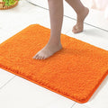 MIULEE Orange Bathroom Rug - Cute Fall Absorbent Bath Mat Made of Thick Fluffy Microsiber for Bathroom Floor, Tub or Entryway, Non Slip Rubber Backside for Extra Safety, Machine Washable - 16''x24''