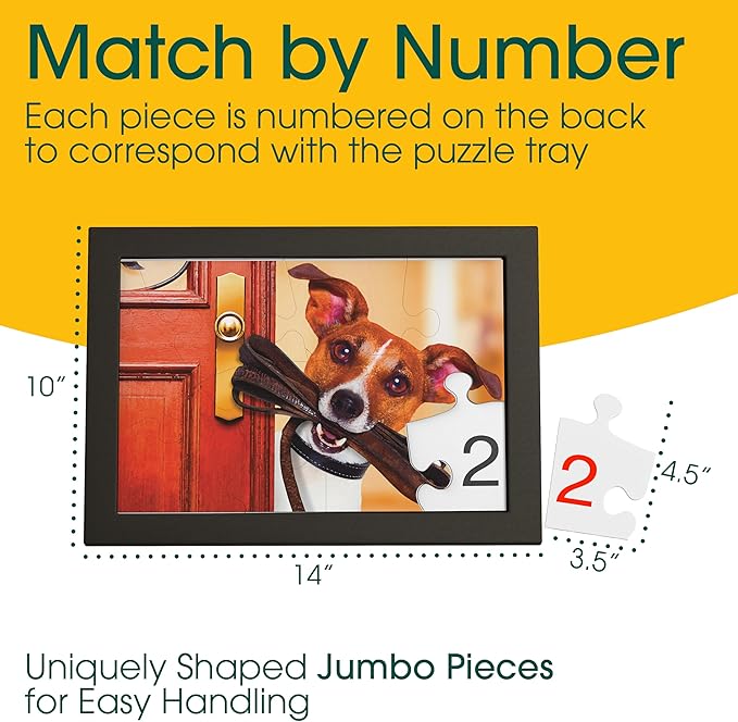 Keeping Busy Numbered 3 Pack Large Piece Puzzles for Seniors | Dementia Activities for Seniors Game Dementia Products for Elderly Alzheimers Activities (Numbered Puzzle)