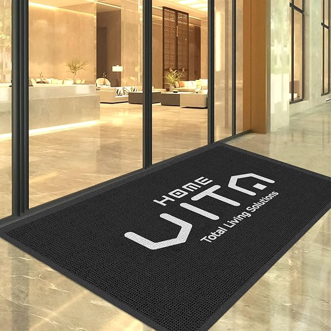 YDB Custom Doormat Commercial Floor Mat Personalized Area Rug Any Size Color Logo Shape Pattern Indoor and Outdoor Washable Entrance Mat Entryway Welcome Non-Slip Mat Durable Wear Resistance Rug