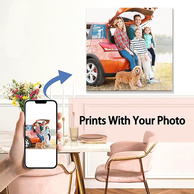 Canvas Prints with Your Photos (Framed 32x32) Personalized Canvas Pictures for Wall Art Digitally Customized Prints with Your Photo Custom Photo Gifts for Home Decor Print Photos Service from Amazon