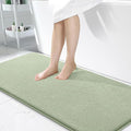 OLANLY Thick Memory Foam Bath Mat Rug 50x30, Extra Soft Absorbent Bathroom Rug, Quick Dry Bath Mats, Non-Slip, Machine Washable Carpet for Bathroom, Tub and Shower, Home Decor Accessories, Sage Green