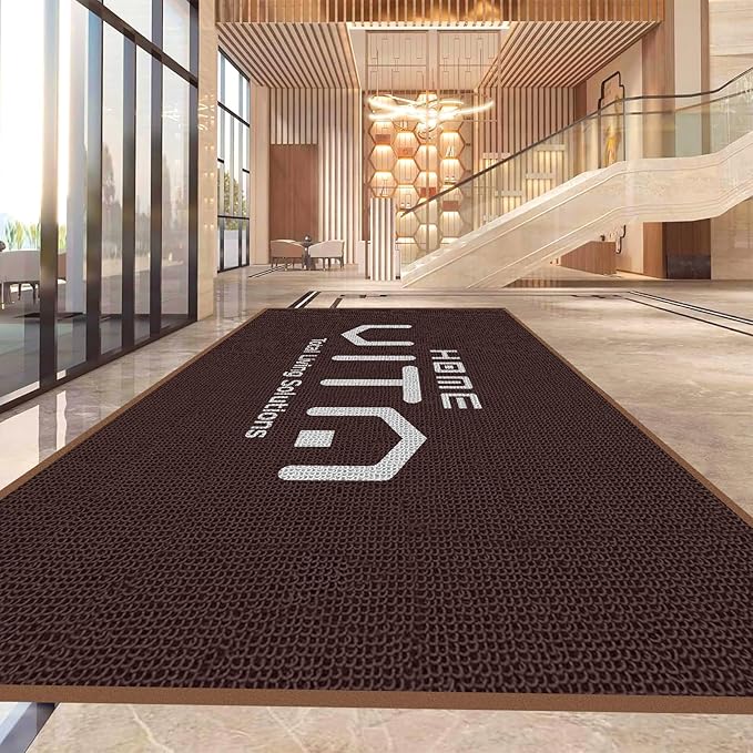 Custom Personalized Commercial Floor Mat with Any Logo Size Color Entryway Welcome Doormat Entrance Carpet for Business Home Indoor/Outdoor Non-Slip Durable Wear Resistance