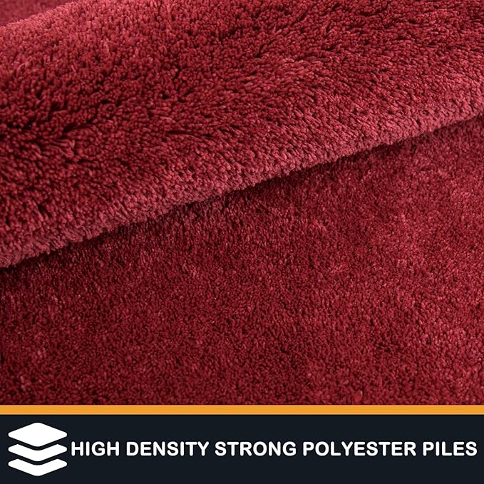 PURRUGS Dirt Trapping Door Mat 31.5" x 70", Non-Slip Machine Washable Entry Rug, Shoe Scraper, Dog Doormat, Super Absorbent Welcome Mat for Front & Back Door, Muddy Shoes & Paws, Burgundy Red