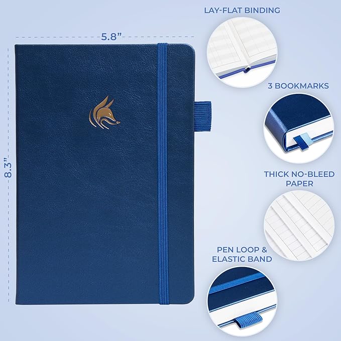 Clever Fox Dated Planner Premium 2026 – Weekly Agenda for Planning & Time Management –Notebook with Habit Tracker & To-do List (Mystic Blue)