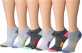 Tipi Toe Women’s 6-Pack Athletic Cushioned Running Ankle Socks – Soft, Breathable Fabric with Arch Support for Comfort
