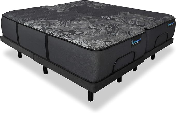 iDealBed iQ5 Luxury Hybrid Mattress and Adjustable Bed Sleep System, Pressure Relief Sleep, Zero Gravity, Anti-Snore, Custom Comfort Positions (Split King, Luxury Firm (Medium Firm) + 4i Custom)