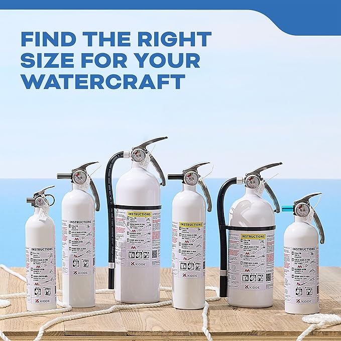 Kidde Fire Extinguisher for Boats, Single-Use 2A10BC