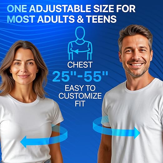 NEW 2026 Posture Corrector for Men & Women – Adjustable Figure-8 Back Brace for Rounded Shoulders & Upper Back Support – Breathable & Invisible Under Shirts – Desk Job & Computer Work – All-Day Brace