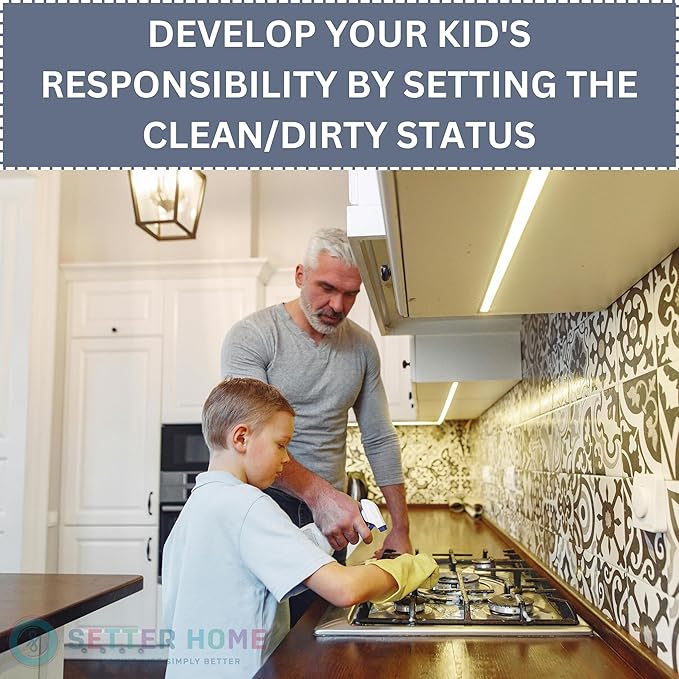 Clean dirty magnet for dishwasher, Premium Clean Dirty Sign Indicator - Stainless Steel Grade 304 Clean Dirty Magnet for Dishwasher, Grey & White Minimalistic Style, Easy to Read with Extra Adhesive Tape - Kitchen Organizer