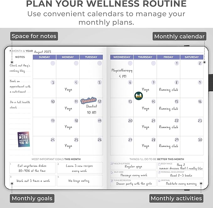 Clever Fox Fitness & Food Journal Pocket – Nutrition & Workout Planner for Women & Men – Diet & Gym Exercise Log Book with Calendars, Diet & Training Trackers – Lasts 3 Months, 4.3x5.5” (Black)