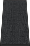 Indoor Outdoor Door Mat, 6’ x 3' Doormat for Entryway, Rubber Backing Non Slip Front Door Mat Outside Entrance, Super Absorbent Commercial Floor Mat for Home Office, Grey