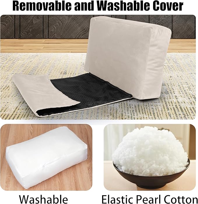 Recliner Headrest Pillow, Versatile Neck Support Cushion with Velvet Cover for Adults, Ideal Accessory for Chair, Couch, Office, Bed, Lumbar Pain Relief, Travel, Lounging, Cream