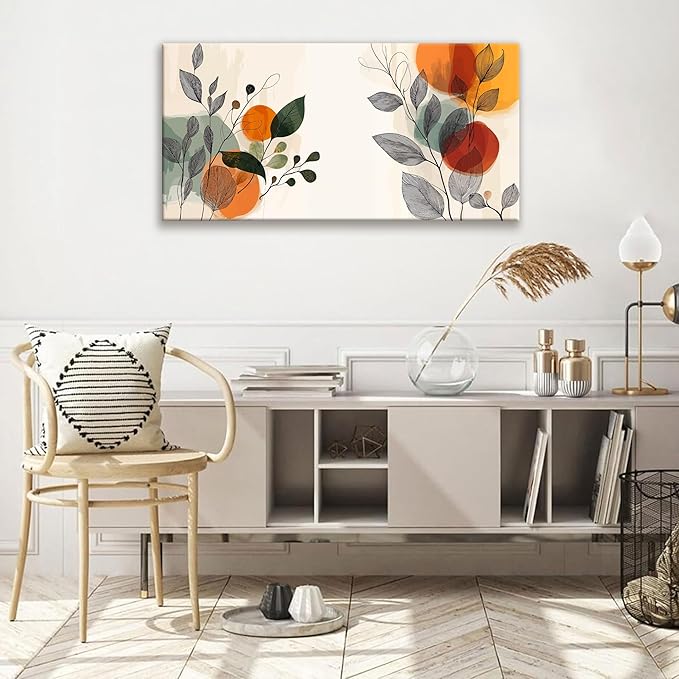 Suconvng Canvas Art Wall Decor Print Paintings Modern Boho Wall Art Prints Pictures Ready To Hang Pictures For Bedroom Bathroom Office Kitchen Home Aesthetic Wall Decor Artwork 20" × 40"