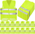 Coume 12/20 Pieces Safety Vests Bulk High Visibility Reflective Vests Mesh for Construction Working with 2 Reflective Strips