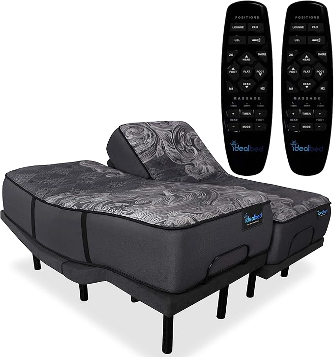iDealBed iQ5 Luxury Hybrid Mattress and Adjustable Bed Sleep System, Pressure Relief Sleep, Zero Gravity, Anti-Snore, Custom Comfort Positions (Split King, Luxury Plush (Medium Soft) + 4i Custom)