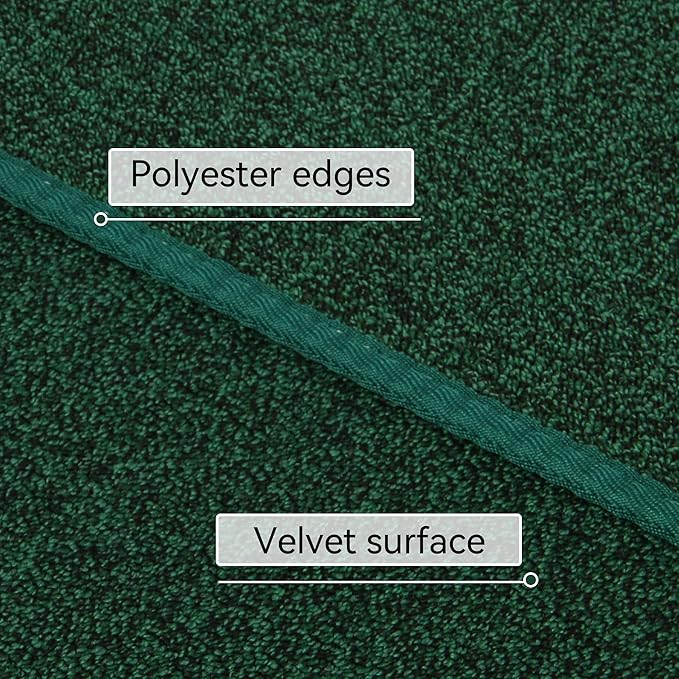 Area Rug with Non Slip Rubber Backing, Washable Soft Floor Carpet for Living Room, Kitchen, Entryway Indoor, Bedroom, Laundry, Low Pile Area Rugs, Solid Color with Pointillism Style (Green, 3' * 5')