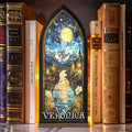 Personalized Fantasy Book Nook, Custom Cozy Glow Library Sign with Name, Bookish Gift for Book Lovers, Readers, Writers, Bookshelf Accessories, Reading Corner Decor, Glowing Library Insert