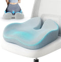 Sytopia Extra Large Office Chair Cushion, 19" x 17" Ergonomic Memory Foam Seat Cushion, Pressure Relief for Tailbone Pain, Sciatica & Hip Pain, Booster Pad for Sitting & Driving, Gray