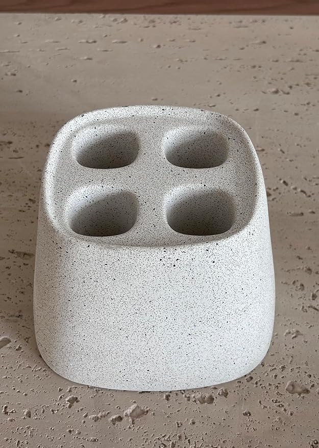 Home Decoration White Concrete Quick Drying Long-Handled Umbrella Storage Stand