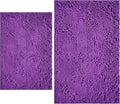 Bathroom Rugs Sets 2 Piece, Extra Soft Chenille Bath Mat Ultra Absorbent Bathroom Rug, Bathroom Mat with Sturdy PVC Non-Slip Bottom, Machine Washable Bath Rugs (20x32 Inch + 16x24 Inch, Purple)