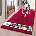 Muddy Mat® | Super Absorbent Door Mat Indoor, Microfiber Quick Dry Chenille Entryway Rug, Non-Slip Front Door Mat, Indoor Mats for Entryway, Machine Washable Pet Rug, Maroon 35"x60"
