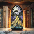Fantasy Book Nook with Candle, Velaris Bookshelf Decor, Dragon Library Sign, Night Court Nature-Inspired Art, Bookish Gift for Readers, Book Lovers, Librarians, Glowing Bookshelf Insert