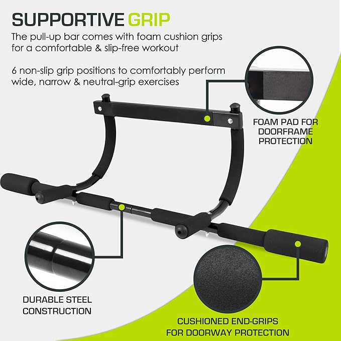 ProsourceFit Pull Up Bar for Multi Use Fitness & Home Gym Exercise
